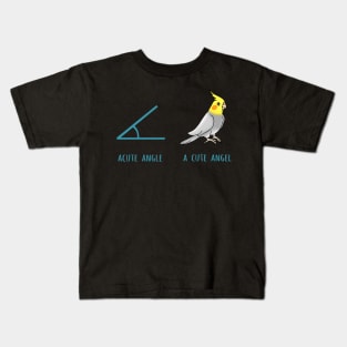 acute angle VS a cute angel Kids T-Shirt